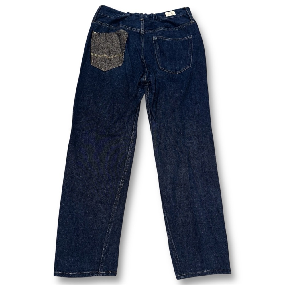 SEPO CEPO Japanese Denim Jeans Straight Leg Elastic Waist Pants